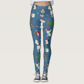 Leggings Noël Chien de vacances Cute Doggie (Devant)