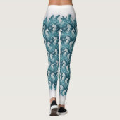Leggings Noël Côtier Hippocampe & Flocons #13 ID1009 (Dos)