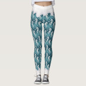 Leggings Noël Côtier Hippocampe & Flocons #13 ID1009 (Devant)