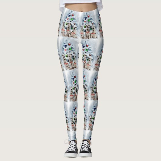 Leggings Noël dalmate (Devant)
