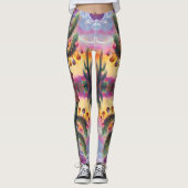 Leggings Noël dans le désert Sud-Ouest Saguaro Cactus (Devant)