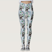 Leggings Noël de Collie barrée (Devant)