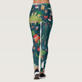 Leggings Noël de Dinosaur : Bonne année (Dos)