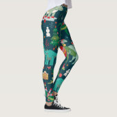 Leggings Noël de Dinosaur : Bonne année (Droite)