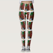 Leggings Noël de la marionnette de Boston Terrier (Devant)
