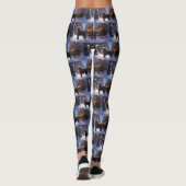Leggings Noël de la saison festive du caniche (Dos)