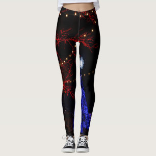 Leggings Noël de la ville en argent