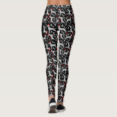 Leggings Noël de Noël de Dalmatie Chiens noirs de Noël (Dos)