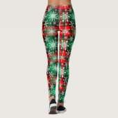 Leggings Noël De Plaid Et De Snowflakes (Dos)