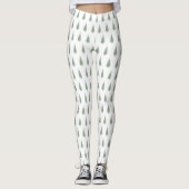 Leggings Noël des arbres boisés (Devant)