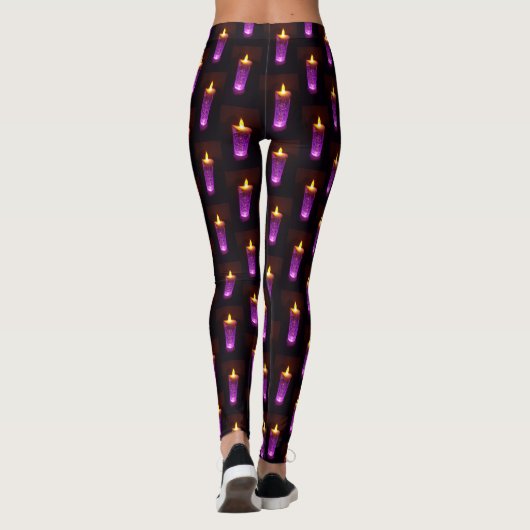 Leggings Noël Diwali Flames Funny Candle Motif (Dos)