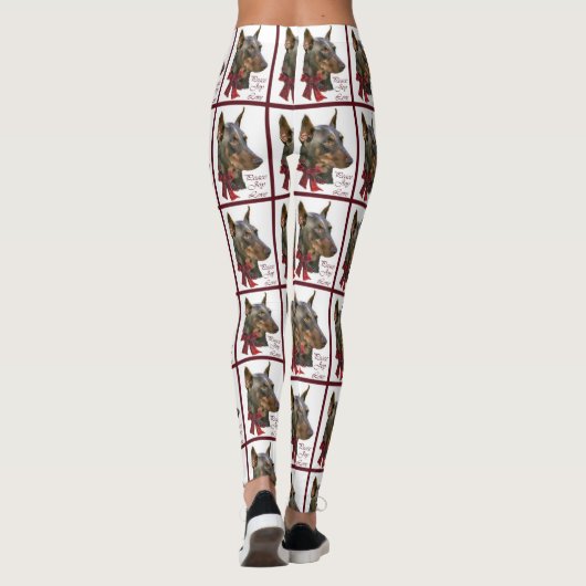 Leggings Noël Doberman Pinscher (Dos)