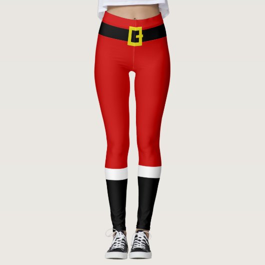 Leggings Noël drôle de ~ du costume de Père Noël (Devant)