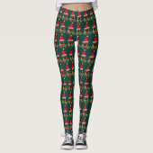 Leggings Noël du Carlin de la jolie Père Noël (Devant)