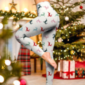 Leggings Noël du Motif de rennes coloré
