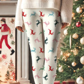 Leggings Noël du Motif de rennes coloré