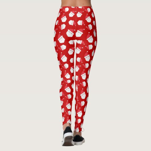 Leggings Noël du Motif en chef du Père Noël (Dos)