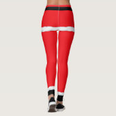 Leggings Noël Elf Santa Claus Rouge (Dos)
