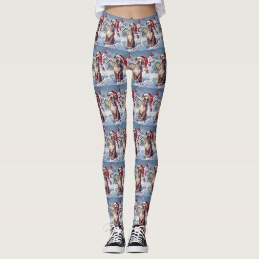 Leggings Noël en merveilleuse hivernale Staffordshire améri (Devant)