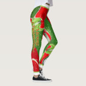 Leggings Noël enneigé avec Snowman en Abstrait (Droite)