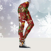 Leggings Noël Esprit de Noël Rouge & Vert Plaid