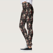 Leggings Noël festif Dalmatien avec le Père Noël (Gauche)