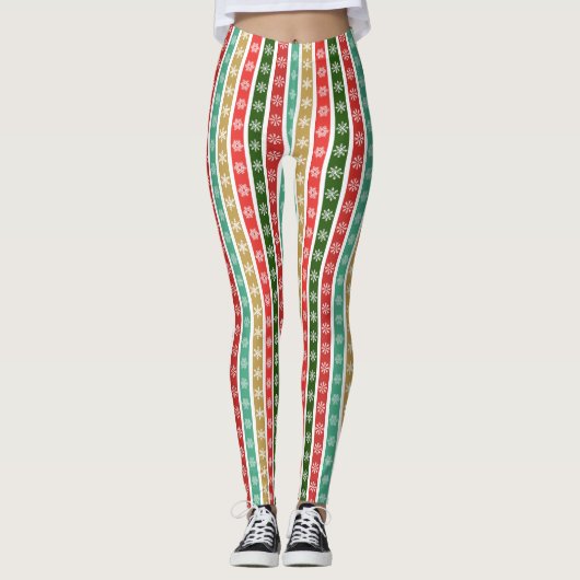 Leggings Noël Festif motifs et couleurs (Devant)