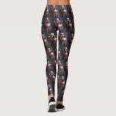 Leggings Noël festif Springer Spaniel Santa Claus (Dos)