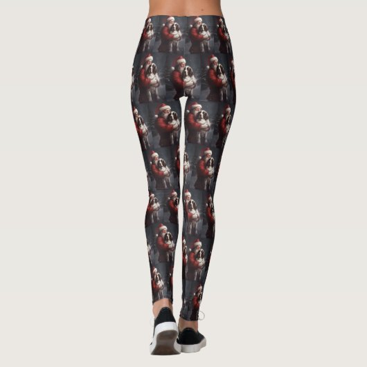 Leggings Noël festif Springer Spaniel Santa Claus (Dos)