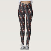 Leggings Noël festif Springer Spaniel Santa Claus (Devant)