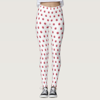 Leggings Noël Fête de la menthe poivrée tourbillon bonbon