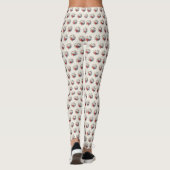 Leggings Noël Fleurs Blanches Rouges Fêtes Élégant (Dos)