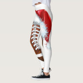 Leggings Noël Football Ball Santa Hat Funny Sport Noël (Gauche)