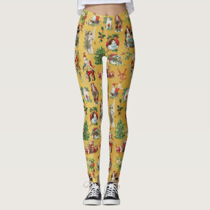 Leggings Noël Gold vintage