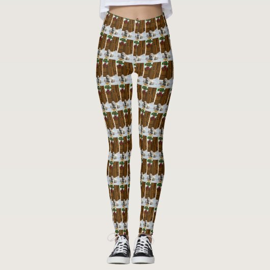 Leggings Noël Goldendoodle (Devant)