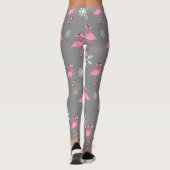 Leggings noël gris santa claus flamingo (Dos)