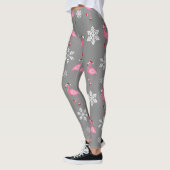 Leggings noël gris santa claus flamingo (Gauche)