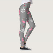 Leggings noël gris santa claus flamingo (Droite)