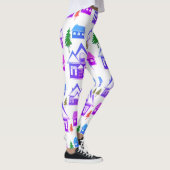 Leggings Noël hiver photo rose violet violet maisons pourpr (Droite)