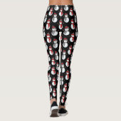 Leggings Noël Holiday Snowman Black Cute Motif (Dos)