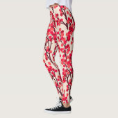 Leggings Noël Holly Berries Motif sans fil (Gauche)