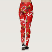 Leggings Noël Holly Jolly Sucre de canne (Dos)