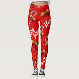Leggings Noël Holly Jolly Sucre de canne
