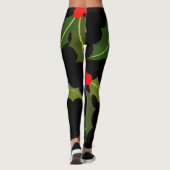 Leggings Noël Holly Leaf et Berry Motif Leging (Dos)