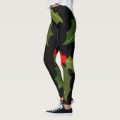 Leggings Noël Holly Leaf et Berry Motif Leging (Gauche)