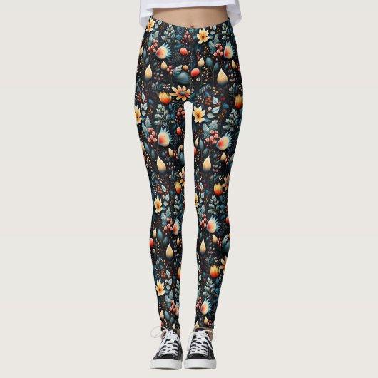 Leggings Noël joyeux sans couture (Devant)