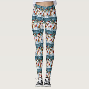 Leggings Noël Merveilleux Corgi Joie de Noël
