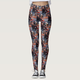 Leggings Noël Montagnes Russes Chien Kelpie Australien