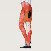 Leggings noël, noël, renard, fleurs, nature, gi (Gauche)