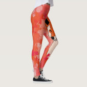 Leggings noël, noël, renard, fleurs, nature, gi (Droite)